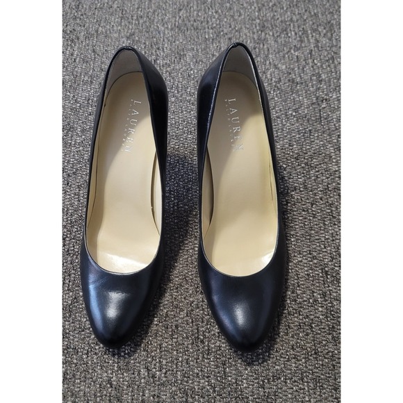 Lauren Ralph Lauren Shoes - Lauren Ralph Lauren Women's Zamora Black Kidskin Slip On Pump Heels Size 8.5B‎